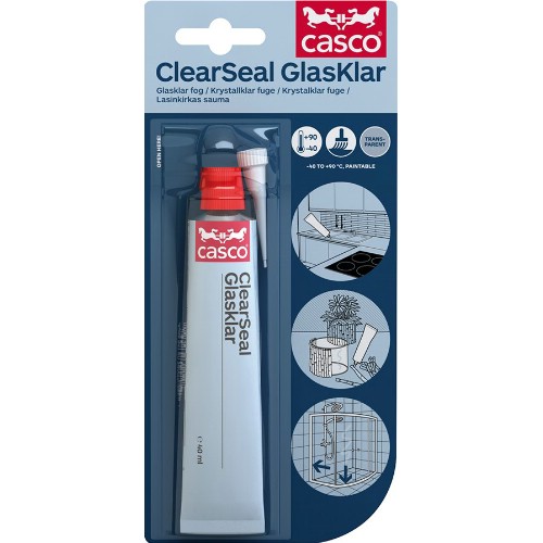 Lim- och tätningsmassa CASCO<br />ClearSeal Glasklar