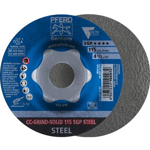Sliprondell PFERD<br />CC-GRIND SOLID SGP-STEEL