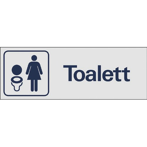 Skylt symbol toalett dam