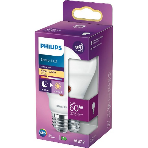 Normallampa LED PHILIPS Dusk to Dawn EyeComfort